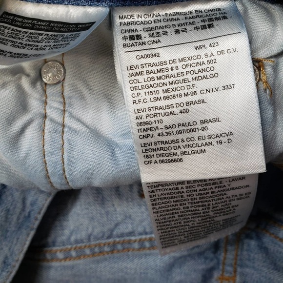 Levi's 501 CT Distressed Button Fly‎ Jeans 28x28 Leather Patch - Picture 10 of 10